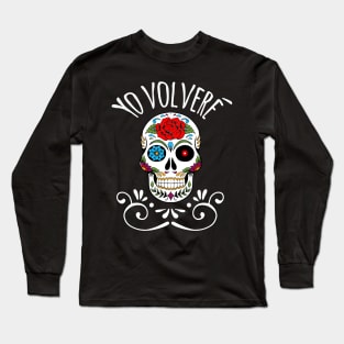 T2 Sugar Skull Halloween Shirt Long Sleeve T-Shirt